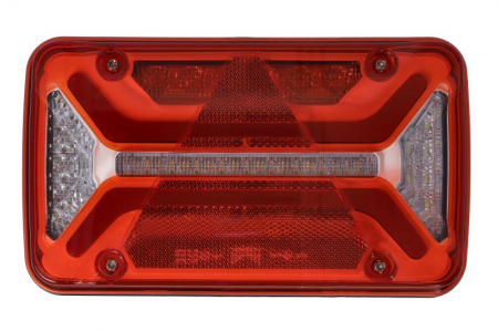 Stop spate stanga MULTILED III (LED, 12/24V, cu intermitent, cu far de ceata, marsarier, cu stop, lumina de parcare, reflector triunghiular, conector: 2x ASS2 2PIN/ASS2 7PIN) potrivit ADR [0]