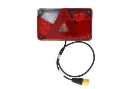 Stopuri - Stop spate stanga MULTIPOINT V (LED/P21W/PY21W/R10W, 24V, cu intermitent, cu far de ceata, marsarier, cu stop, lumina de parcare, reflector triunghiular, conector: ASS2 7PIN)