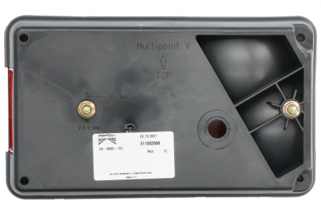 Stop spate stanga MULTIPOINT V (P21/5W/P21W/PY21W/R10W, 12V, cu intermitent, cu far de ceață, lumina de marșarier, cu stop, lumină de parcare, reflector triunghiular, grommet) [1]