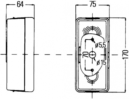 Stop tripla lampa spate stanga dreapta (P21/5W/P21W universal) [1]