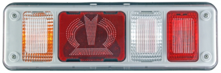 Stop tripla lampa spate stanga (LED, 24V, lumini ceata, lumini mers inapoi, lumini stop,lumini pozitie, reflector triangular) KRONE [0]