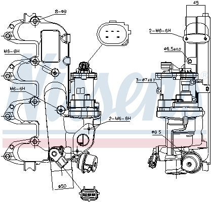 Supapa EGR - Supa EGR potrivit FORD GALAXY II, S-MAX, TOURNEO CONNECT 1.8D 06.02-06.15