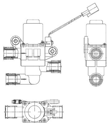 Supapa control agent frigorific potrivita DAF CF 65, CF 75, CF 85, XF 105; MAN E2000, F2000, M 2000 L, M 2000 M, TGA, TGL I, TGM I, TGS I, TGX I D0824LFL06-XE355C dupa 1994 [3]