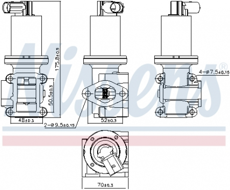 EGR - Supapa EGR ALFA ROMEO 147, 156, 159, 166, BRERA, GT, SPIDER; CADILLAC BLS; FIAT BRAVO II, CROMA, STILO; LANCIA THESIS; OPEL ASTRA H, ASTRA H GTC, SIGNUM, VECTRA C, VECTRA C GTS 1.9D/2.4D dupa 2002