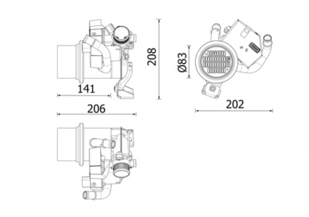 Supapa EGR - Supapa EGR (cu radiator) potrivit AUDI A3; VW GOLF VII 2.0D 04.12-10.20