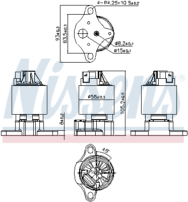 Sistem evacuare - Supapa EGR OPEL ASTRA G, VECTRA B, ZAFIRA A 1.4/1.6 intre 1995-2005