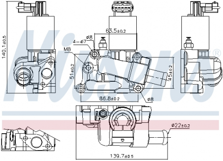 Sistem evacuare - Supapa EGR OPEL CORSA B 1.0 intre 1996-2000