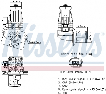 Supapa EGR - Supapa EGR potrivit ALFA ROMEO MITO; FIAT 500, 500 C, 500L, DOBLO, DOBLO CARGO, FIORINO, FIORINO/MINIVAN, GRANDE PUNTO, IDEA, PANDA, PUNTO, PUNTO EVO, QUBO, STRADA; LANCIA MUSA 1.2/1.2LPG/1.3D 01.04-