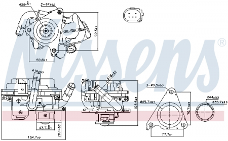 Supapa EGR potrivit AUDI A3, A4 ALLROAD B8, A4 ALLROAD B9, A4 B8, A4 B9, A5, A6 C7, Q2, Q5, TT; SEAT ARONA, ATECA, IBIZA V, LEON, LEON SC, LEON ST; SKODA KAMIQ, KAROQ, KODIAQ I 1.6D/2.0D 11.07- [3]