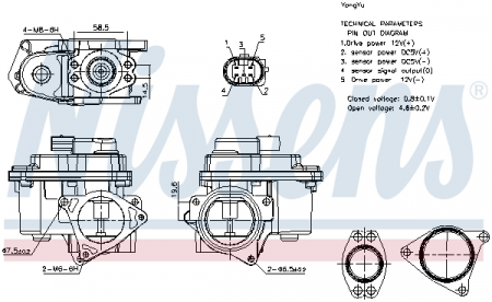 Supapa EGR potrivit AUDI A3, A4 ALLROAD B8, A4 B8, A5, A6 C6, Q5, TT; SEAT ALTEA, ALTEA XL, EXEO, EXEO ST, LEON, TOLEDO III; SKODA OCTAVIA II, SUPERB II, YETI; VW BEETLE, EOS 2.0D 05.03- [0]