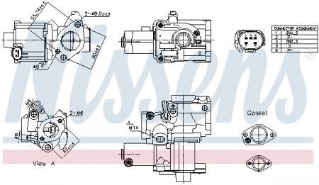 Supapa EGR potrivit AUDI A4 B7, A4 B8, A5, A6 ALLROAD C6, A6 C6, A8 D3, Q5, Q7; PORSCHE CAYENNE; VW PHAETON, TOUAREG 2.7D/3.0D 08.03-05.17 [2]