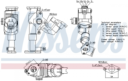 Supapa EGR potrivit BMW 1 (E81), 1 (E82), 1 (E87), 1 (E88), 3 (E90), 3 (E91), 3 (E92), 3 (E93), 5 (E60), 5 (E61) 1.6/2.0 06.04-12.13 [3]