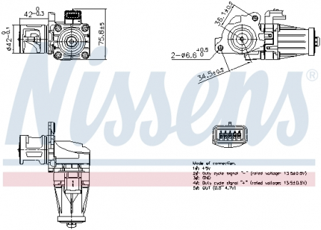 Supapa EGR - Supapa EGR potrivit DS DS 3; VOLVO C30, S40 II, S60 II, S80 II, V40, V50, V60 I, V70 III; CITROEN BERLINGO, BERLINGO MULTISPACE, BERLINGO/MINIVAN, C3 II, C3 II/HATCHBACK, C3 PICASSO 1.4D-2.0D 08.05-