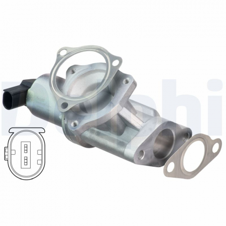Supapa EGR potrivit HYUNDAI GRANDEUR, I30, SANTA FÉ I, SANTA FÉ II, SONATA V, TUCSON, TUCSON/SUV; KIA CARENS II, CARENS III, CEE'D, CERATO I, MAGENTIS II, PRO CEE'D, SPORTAGE II 2.0D/2.2D 04.01- [2]
