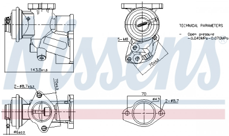 Supapa EGR potrivit OPEL ASTRA G, ASTRA G/KOMBI, COMBO TOUR, COMBO/MINIVAN, CORSA C, CORSA C/HATCHBACK 1.7D 02.98- [2]