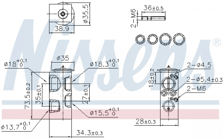 Supapa expansiune clima potrivit BMW Seria 1 (F40), 2 (F45), 2 GRAN COUPE (F44), 2 GRAN TOURER (F46), X1 (F48), X2 (F39); MINI (F55), (F56), (F57), CLUBMAN (F54), COUNTRYMAN (F60) 1.2-2.0D 09.13-