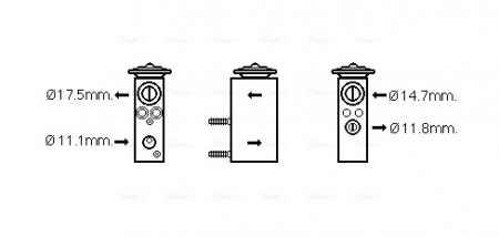 Supapa expansiune climatizare potrivit FORD GALAXY II, GALAXY MK II, MONDEO IV, S-MAX 1.6-2.5 05.06-06.15