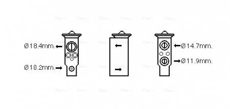 Supapa expansiune climatizare potrivit NISSAN CUBE, NV200, NV200 / EVALIA, TIIDA; RENAULT KOLEOS I 1.5D-2.5 09.04-