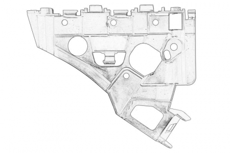 Piese Auto - Suport bara fata dreapta ( plastic, ghidaj bara) OPEL ASTRA intre 2009-2015