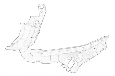 Suporti caroserie - Suport far stanga (partea inferioara, plastic) AUDI A4 intre 2007-2016