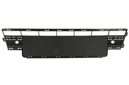 Suporti caroserie - Suport numar Fata (cu orificii senzori parcare, plastic, negru, CARAVELLE/MULTIVAN) potrivit VW TRANSPORTER T6 2019-2024
