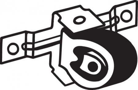 Suport sistem esapament potrivit AUDI A3; SEAT AROSA, CORDOBA, IBIZA III, LEON; SKODA FABIA I, FABIA II, OCTAVIA I; VW BORA, BORA I, GOLF IV, LUPO I, POLO, POLO III 1.0-2.0 07.95-03.10 [1]