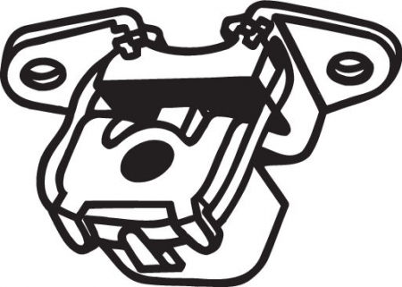 Caroserie - Suport sistem esapament potrivit CITROEN C4 GRAND PICASSO I, C4 PICASSO I, DS5; PEUGEOT 5008 1.6D/2.0D 10.06-03.17