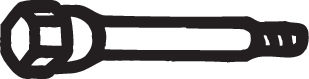 Surub sistem esapament (M6x46), 1buc potrivit CITROEN BERLINGO, BERLINGO/MINIVAN, XSARA; PEUGEOT 206, 306, PARTNER, PARTNER/MINIVAN 1.1/1.4/1.6 dupa 1993 [1]
