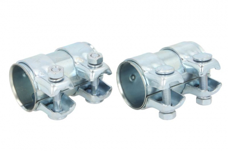 Set montaj esapament - Teava conectare esapament (50,5x50,5x95mm, 2 piese in pachet) AUDI A3, A4, A6, CABRIOLET, COUPE; BMW Seria 1 (E87), 3 (E46), X5 (E53); CITROEN C4 I; FIAT FIORINO; FORD MONDEO IV; OPEL COMBO, COMBO TOU