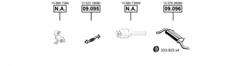 Teava de esapament potrivit FIAT DOBLO, DOBLO/MINIVAN, DUCATO 1.9D/2.2D/2.3D 10.01- [1]