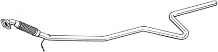Racord flexibil - Teava esapament Mijloc (x2130mm) potrivit FORD FIESTA VI 1.25/1.4/1.4LPG 06.08-