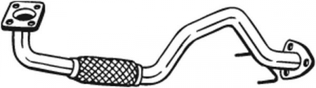 Teava evacuare fata potrivit SEAT LEON, TOLEDO II; VW BORA, GOLF IV 1.6 2000-2006 - (flexibil x880mm) [1]
