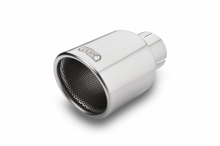 Piese Auto - Teava evacuare sport esapament rotund otel inoxidabil diametru 100mm, lungime element decorativ 120mm, diametru montaj 60mm