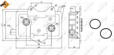 Racire - Termoflot radiator ulei (98x43x164, cu garnitura) MERCEDES SPRINTER 2-T (901, 902), SPRINTER 3-T (903), SPRINTER 4-T (904), V (638/2), VITO (638); SSANGYONG REXTON / REXTON II 2.3/2.3D/2.9D intre 1995