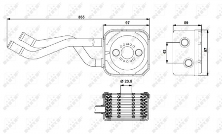 Racire - Termoflot radiator ulei (98x58x99, cu garnitura) SEAT LEON, TOLEDO II; SKODA OCTAVIA II; VW BORA, GOLF IV, LUPO 1.4/1.6 intre 1999-2006