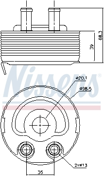 Piese Auto - Termoflot radiator ulei (98x95x58) NISSAN ALMERA II, ALMERA TINO, NAVARA, NP300, PICK UP, PRIMERA, X-TRAIL 2.2D/2.5D dupa 2000