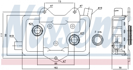 Racire - Termoflot radiator ulei (automatic/manual; cu garnitura) MERCEDES SPRINTER 2-T (901, 902), SPRINTER 3-T (903), SPRINTER 4-T (904), V (638/2), VITO (638) 2.3/2.3D/2.9D intre 1995-2006