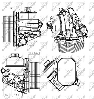 Termoflot radiator ulei (cu capac filtru ulei) CITROEN JUMPER; PEUGEOT BOXER 2.2D dupa 2006