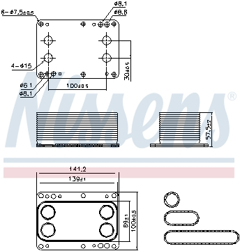 Termoflot radiator ulei (cu garnitura) NISSAN PRIMASTAR, QASHQAI I, X-TRAIL; OPEL VIVARO A; RENAULT ESPACE IV, GRAND SCENIC II, GRAND SCENIC III, KOLEOS I, LAGUNA, LAGUNA II 2.0D dupa 2005