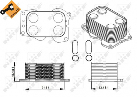 Racire - Termoflot radiator ulei (cu garnitura) VOLVO C30, C70 II, S40 II, S80 II, V50; CITROEN C4, C4 GRAND PICASSO I, C4 I, C4 II, C4 PICASSO I, C5 III, C8, DS4, DS5, JUMPY; FIAT SCUDO, ULYSSE; FORD C-MAX 2.