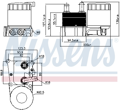 Racire - Termoflot radiator ulei (manual, cu capac filtru ulei) FORD C-MAX, FIESTA, FIESTA IV, FOCUS, FOCUS C-MAX, FOCUS II, GALAXY, MONDEO IV, S-MAX, TOURNEO CONNECT, TRANSIT CONNECT 1.8D intre 1998-2015