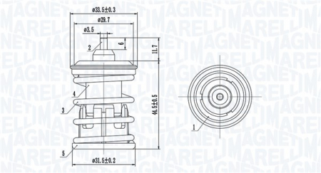 Termostat - Termostat lichid racire (105°C) potrivit AUDI A1, A3, A4 B9, A5, Q3; SEAT ALHAMBRA, ATECA, IBIZA IV, IBIZA IV SC, IBIZA IV ST, IBIZA V, LEON, LEON SC, LEON ST, LEON ST/KOMBI, MII 1.0-1.6 05.08-