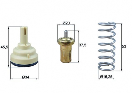 Termostat - Termostat lichid racire (105°C) potrivit SEAT ALTEA, ALTEA XL, LEON, TOLEDO III; SKODA OCTAVIA II, RAPID, SUPERB II, YETI; VW EOS, GOLF PLUS, GOLF PLUS V, GOLF V, GOLF VI 1.4/1.6 05.07-07.18