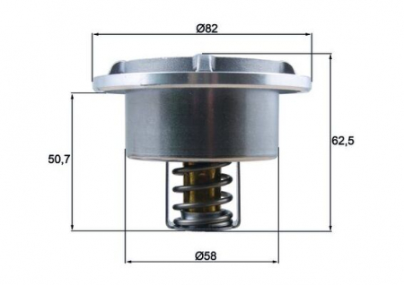 Termostat - Termostat lichid racire (75°C, fara garnitura, cu carcasa) potrivit VOLVO FE, FE II, FL II, FL III; FENDT 900; DEUTZ FAHR AGROTRON X; SAME DIAMOND, IRON D0826LE522-TCD2013L64V