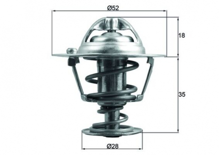 Termostat - Termostat lichid racire (78°C) potrivit HONDA ACCORD VI, CITY IV, CIVIC IV, CIVIC VIII, CIVIC X, CR-V I, CR-V V, CR-Z, HR-V, INSIGHT, JAZZ III, JAZZ IV, ODYSSEY; ROVER 400 II 1.3-3.5 01.89-
