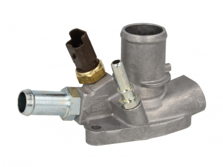 Termostat - Termostat lichid racire (80°C, in carcasa) potrivit ABARTH GRANDE PUNTO; ALFA ROMEO MITO; FIAT BRAVO II, DOBLO, DOBLO CARGO, GRANDE PUNTO, LINEA; LANCIA DELTA III 1.4/1.4CNG/1.4LPG 05.07-