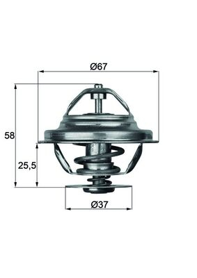 Termostat lichid racire (80°C) potrivit MERCEDES 123 (C123), 123 T-MODEL (S123), 123 (W123), 124 T-MODEL (S124), G (W460), MB (W631), T1 (601), T1 (601, 611), T1 (B601) 2.0D-3.0D 01.66- [1]