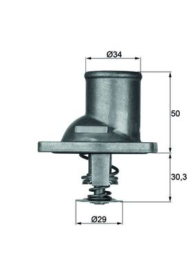 Termostat - Termostat lichid racire (83°C, in carcasa) potrivit OPEL CALIBRA A, OMEGA B, VECTRA A 1.6/2.0 09.88-12.00