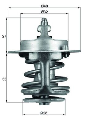Termostat lichid racire (83°C) potrivit DAIHATSU APPLAUSE I, APPLAUSE II, COPEN, CUORE VI, FEROZA, TERIOS; HYUNDAI ATOS, GETZ, I10 I; KIA PICANTO I; LEXUS IS I; NISSAN 100NX 0.7-2.2D 03.79- [1]
