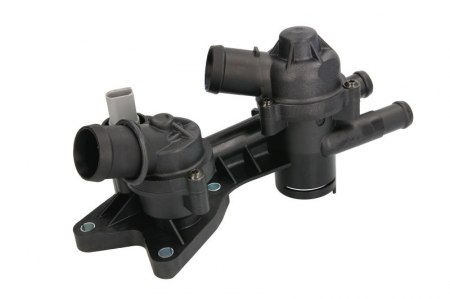 Termostat lichid racire (87°C, in carcasa) potrivit AUDI A3; SKODA FABIA II, OCTAVIA II; VW EOS, GOLF PLUS V, GOLF V, JETTA III, PASSAT B6, TOURAN 1.2/1.4/1.6 02.03-12.14 [0]